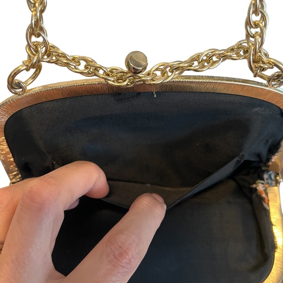 Vintage 60s Walborg mini floral tapestry evening bag - Picture 13 of 14